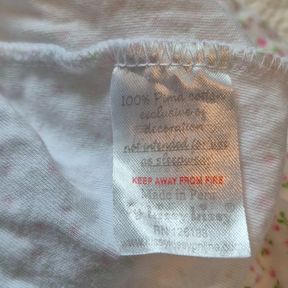 Kissy Kissy girls 3-6 months pink, green & white bubble romper tiny flowers EUC - Picture 9 of 9